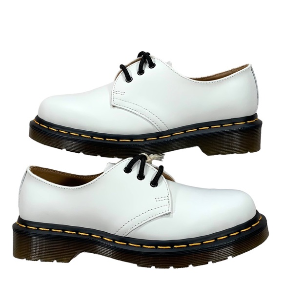 Martens 1461 Bex White Smooth Leather Low Top Oxford Shoes Sz